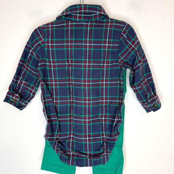 Cat & Jack Baby Boy Plaid Flannel Pants Holiday Christmas Set Size 6-9 Months - Picture 5 of 9